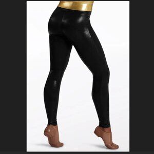 Balera High Waist Metallic Leggings Black Size Large